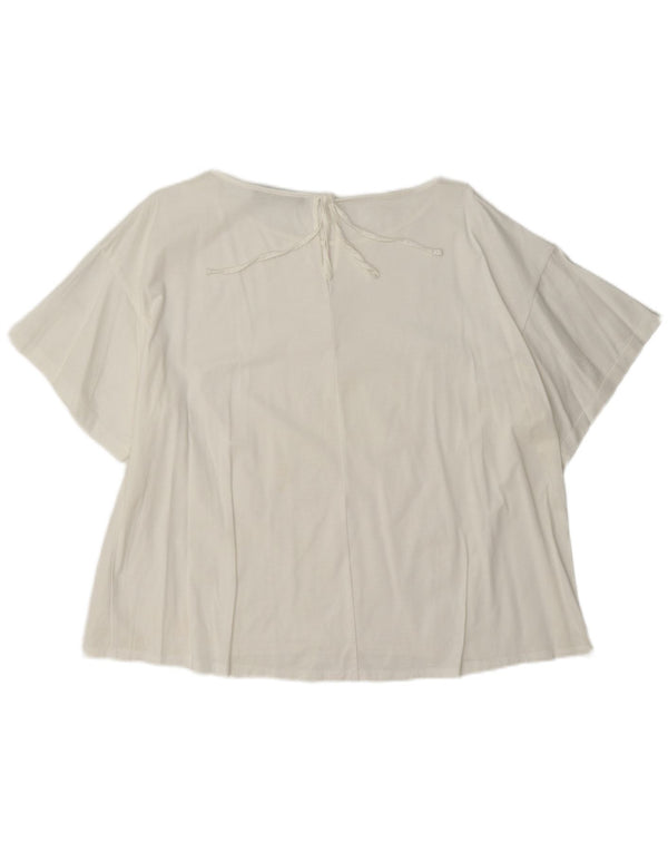 Max Mara Dame Weekend Bluse Top UK 18 XL Hvid