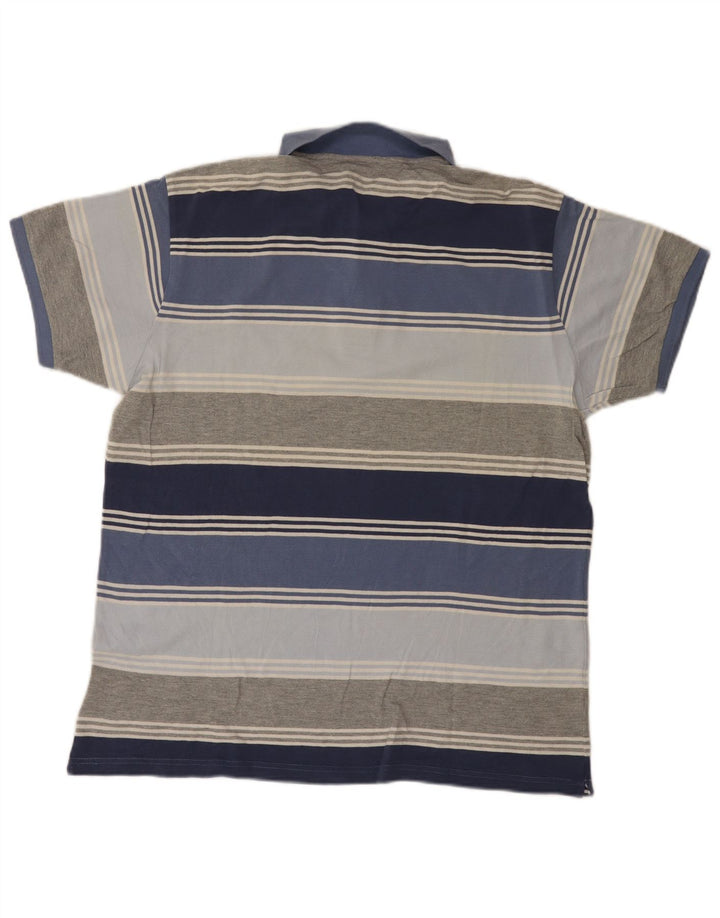 Kappa herre poloshirt 2XL blå stribet bomuld