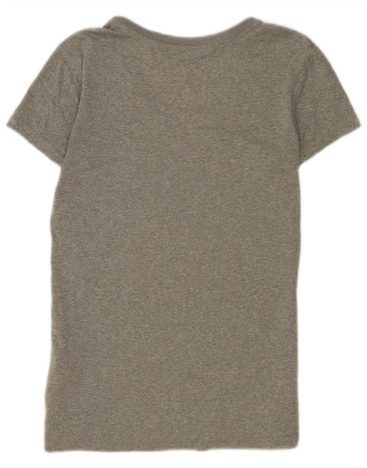 Nike T-Shirt Top UK 10 Small Grå Flecked Polyester