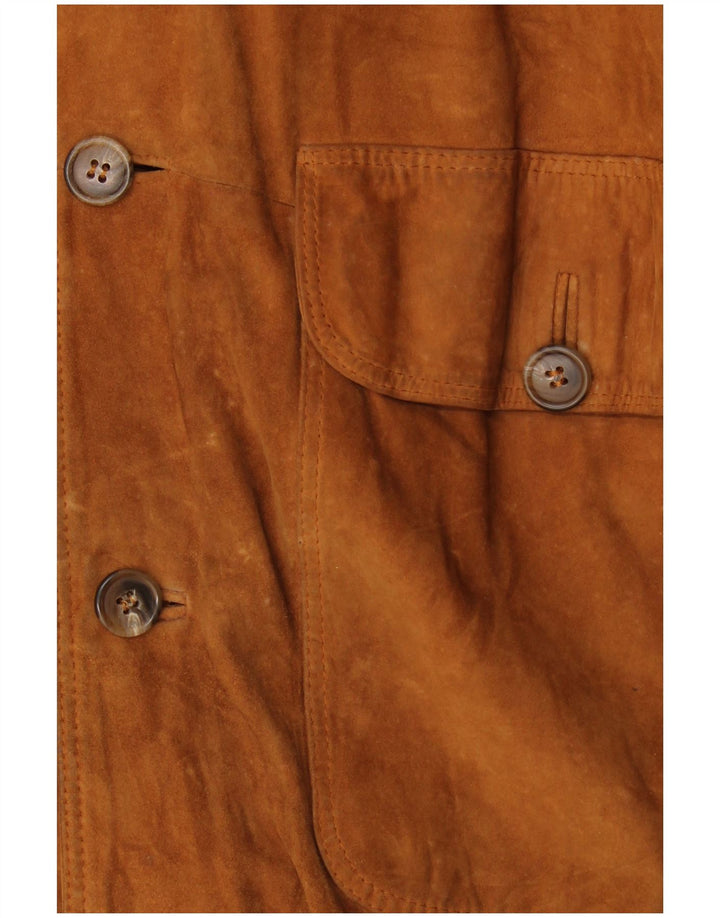 Al Duca D'Aosta Bomberjakke i ruskind til mænd IT 52 XL Brun