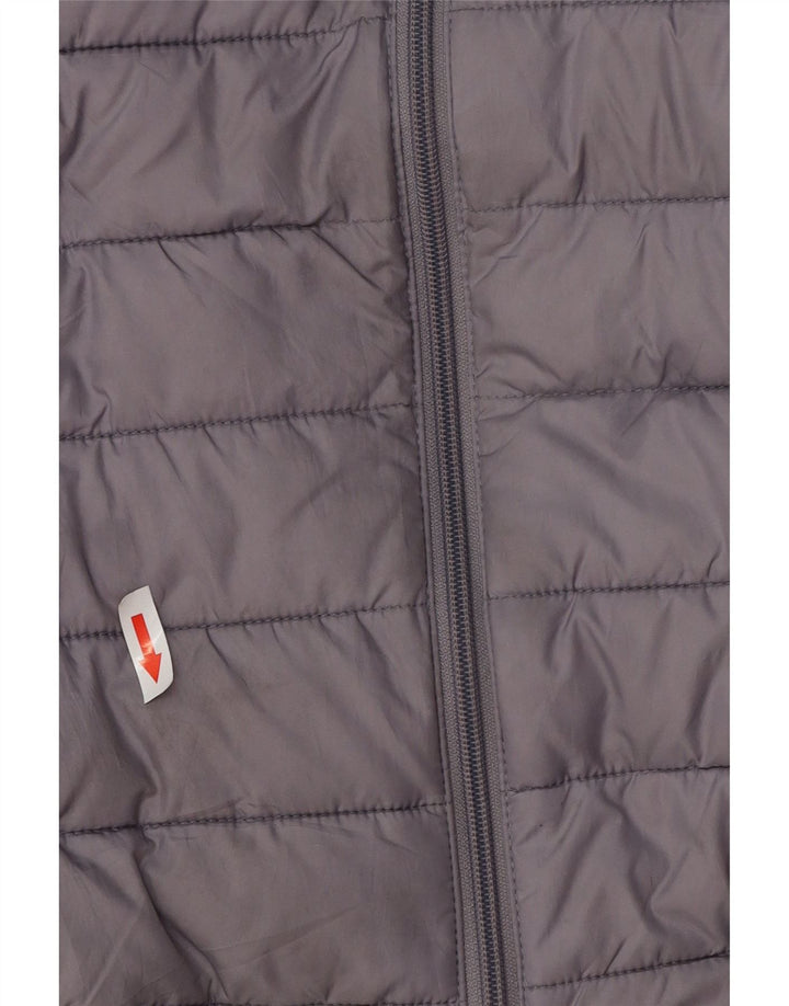 Ellesse Herre hættepolstret jakke UK 40 Large Grå Polyester