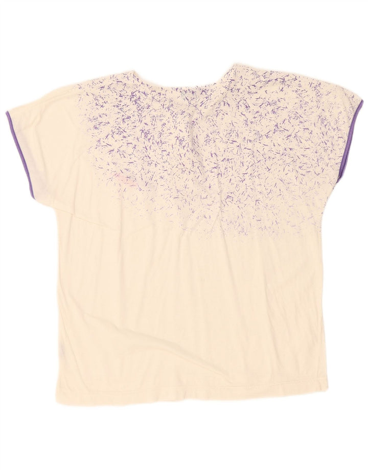 Fila Dame Grafisk T-Shirt Top IT 48 XL Hvid Bomuld