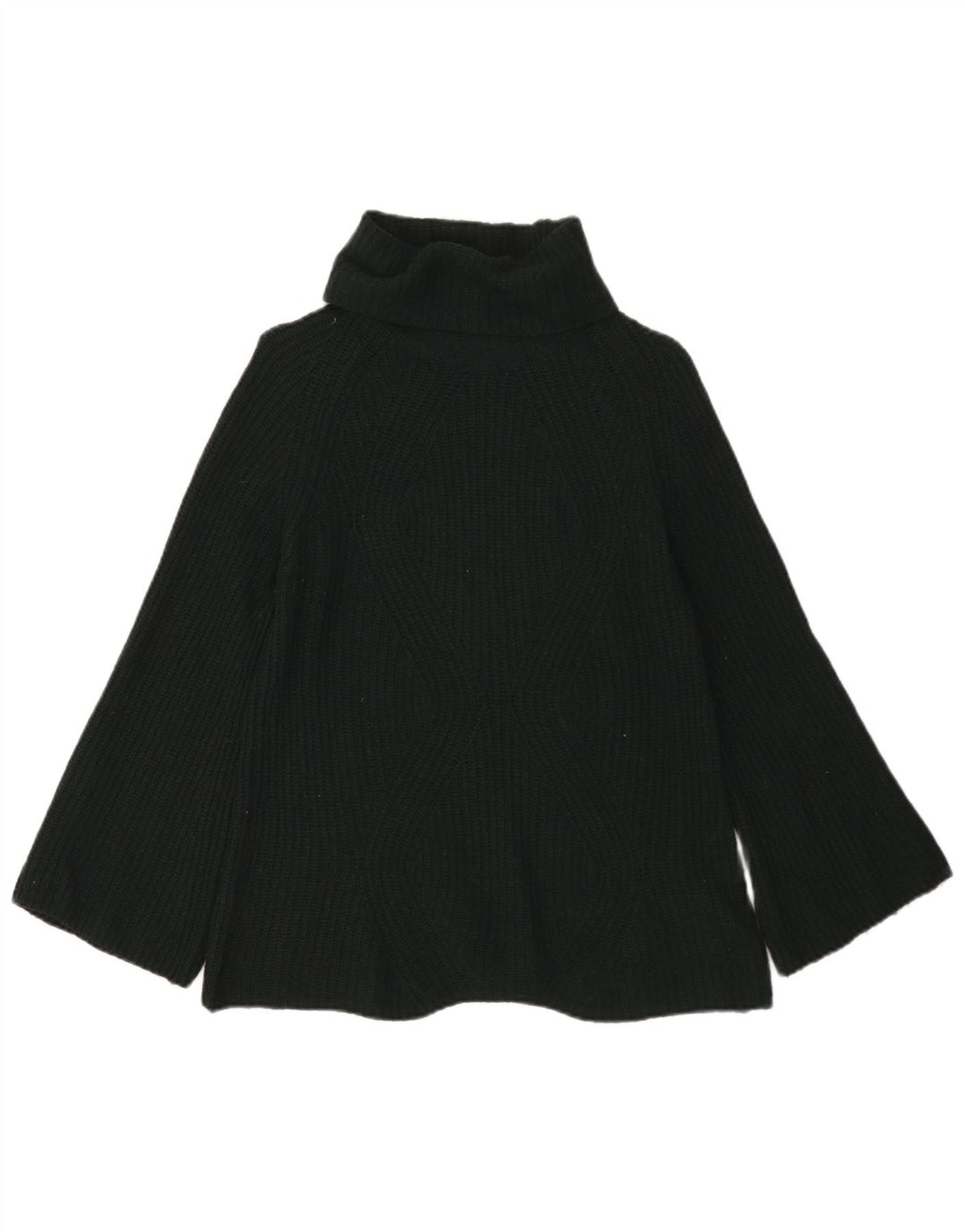 Massimo Dutti Dame Rullehals Sweater UK 10 Lille Grøn Uld