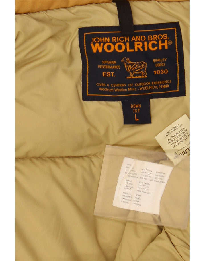 Woolrich Herre Polstret Gilet UK 40 Stor Gul Nylon