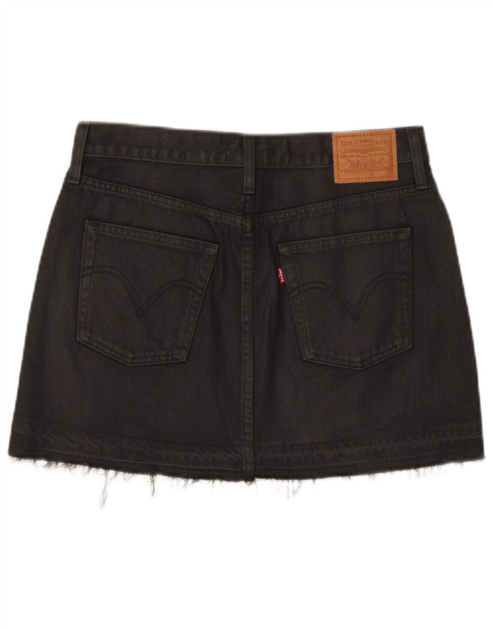 Levi's Mini-denimnederdel til kvinder W27 Lille sort bomuld