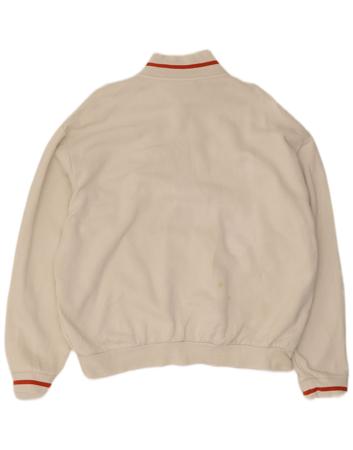 Adidas Sweatshirt med lynlås til mænd XL Hvid bomuld
