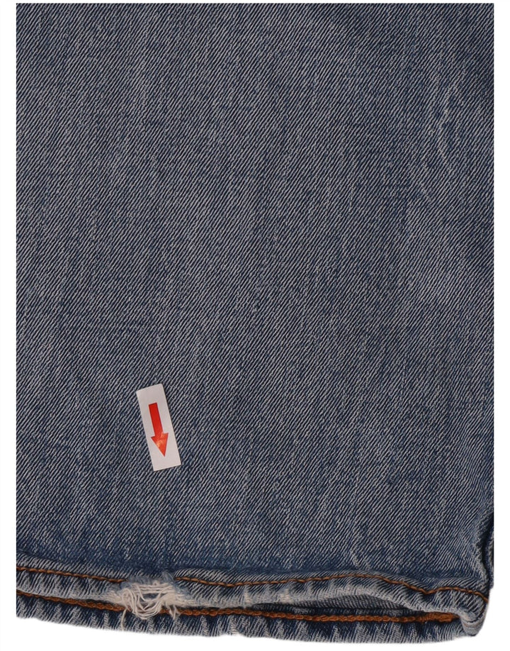 Levi's Herre 527 Distressed Bootcut Jeans W34 L32 Blå bomuld