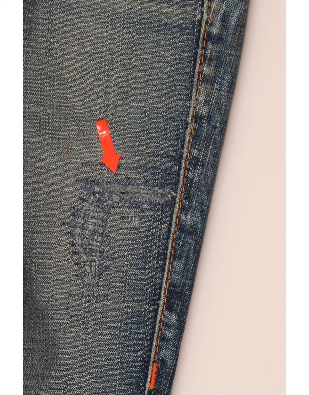 TRUE RELIGION Lige jeans til kvinder W24 L32 Marineblå bomuld