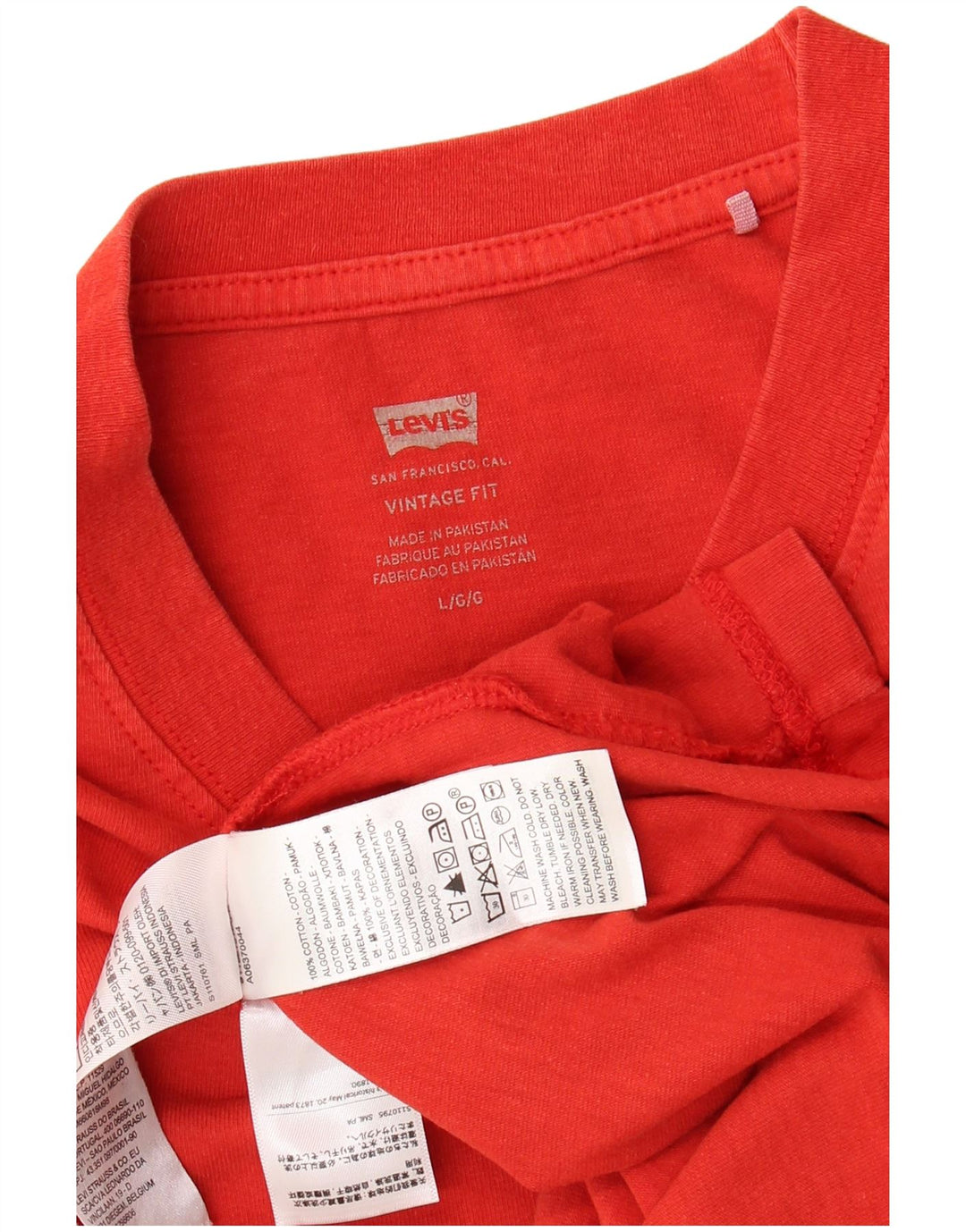 LEVI'S Mens Vintage Fit T-Shirt Top Large Red Cotton