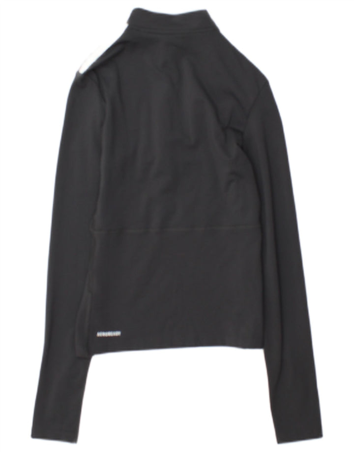 Adidas sweater med lynlås til kvinder, træningsdragt top UK 4/6 XS Grå Colourblock