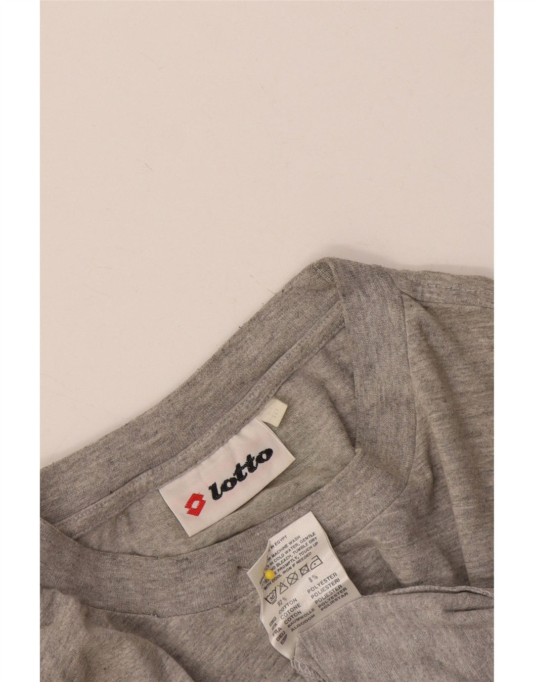 Lotto Herre grafisk T-shirt Top mellemgrå bomuld
