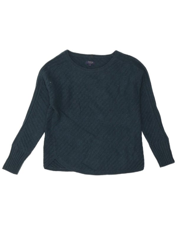Jigsaw Dame Boat Neck Jumper Sweater UK 10 Small Green Cashmere