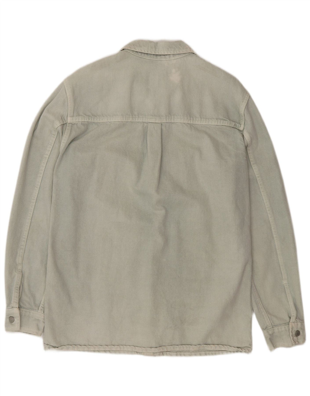 Zara Herre Relaxed Fit Denim Shirt Stor Blå Bomuld