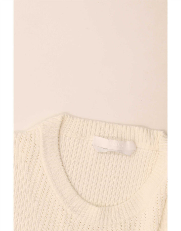 Hugo Boss Dame Top Langærmet UK 12 Medium Off White