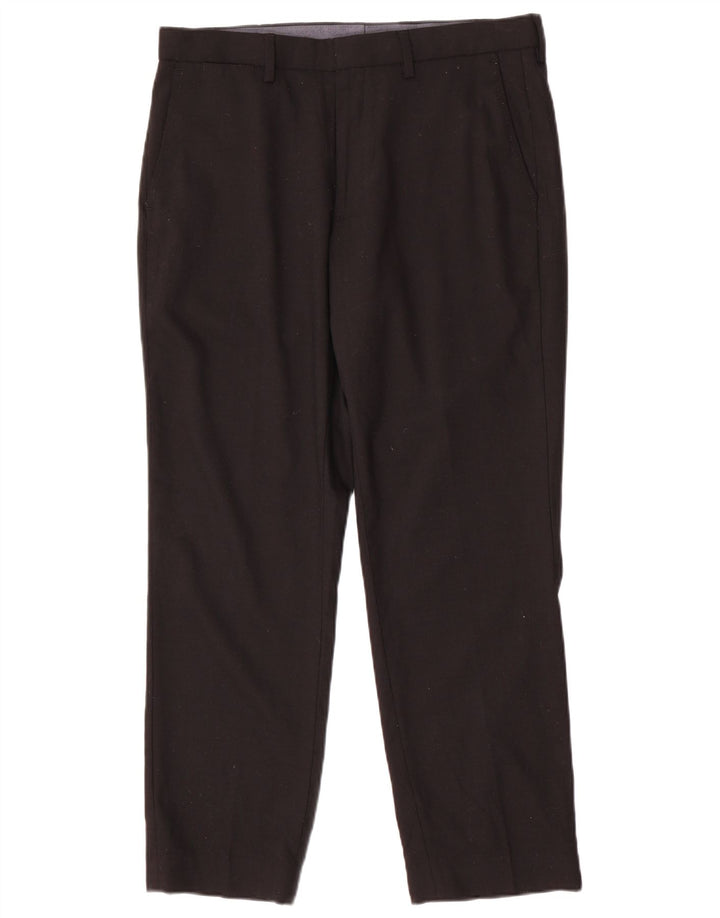 Marks & Spencer Herre Regular Fit Chinobukser W34 L29 Sort uld