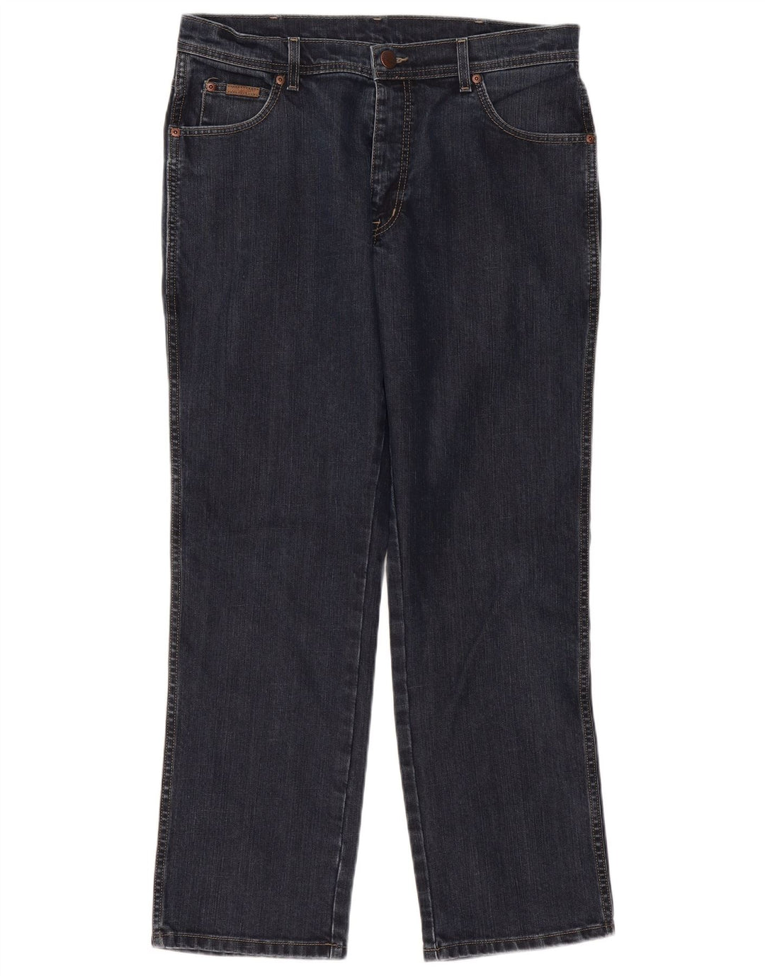 Wrangler Herre Texas Stretch Straight Jeans W35 L30 Marineblå Bomuld