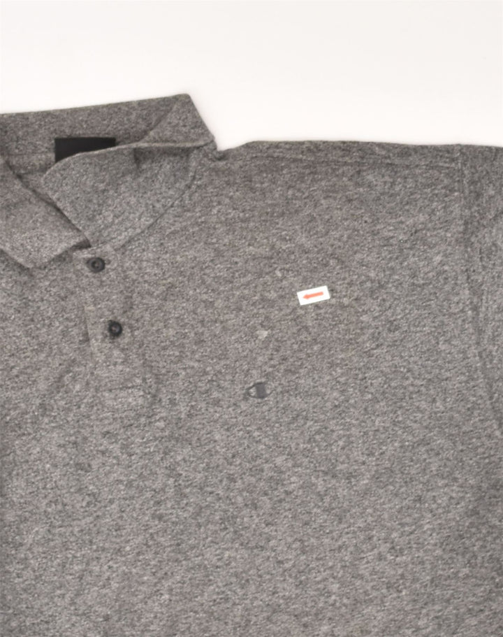 CHAMPION Mens Polo Shirt Medium Grey Cotton | Vintage Champion | Thrift | Second-Hand Champion | Used Clothing | Messina Hembry 