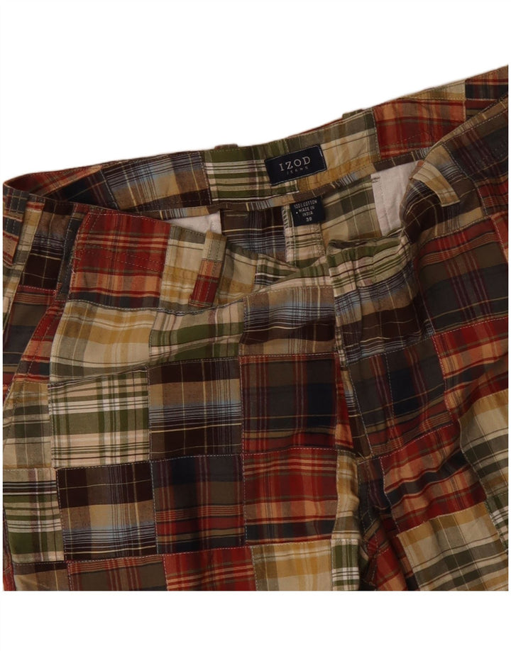 IZOD Chino Shorts til mænd W38 XL Flerfarvet Patchwork Bomuld
