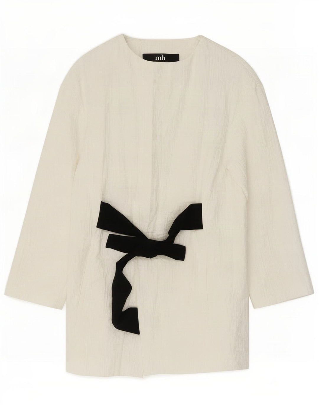 Zara Dame Longline Oversized Blazer Jacket UK 6 XS Hvid Bomuld