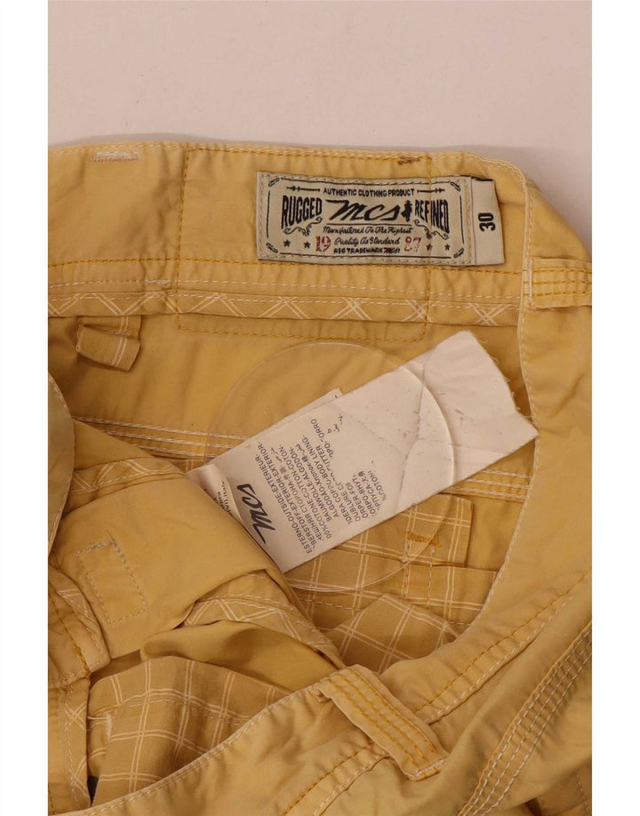 Marlboro Classics Herre Casual Shorts Medium W30 Gul Bomuld