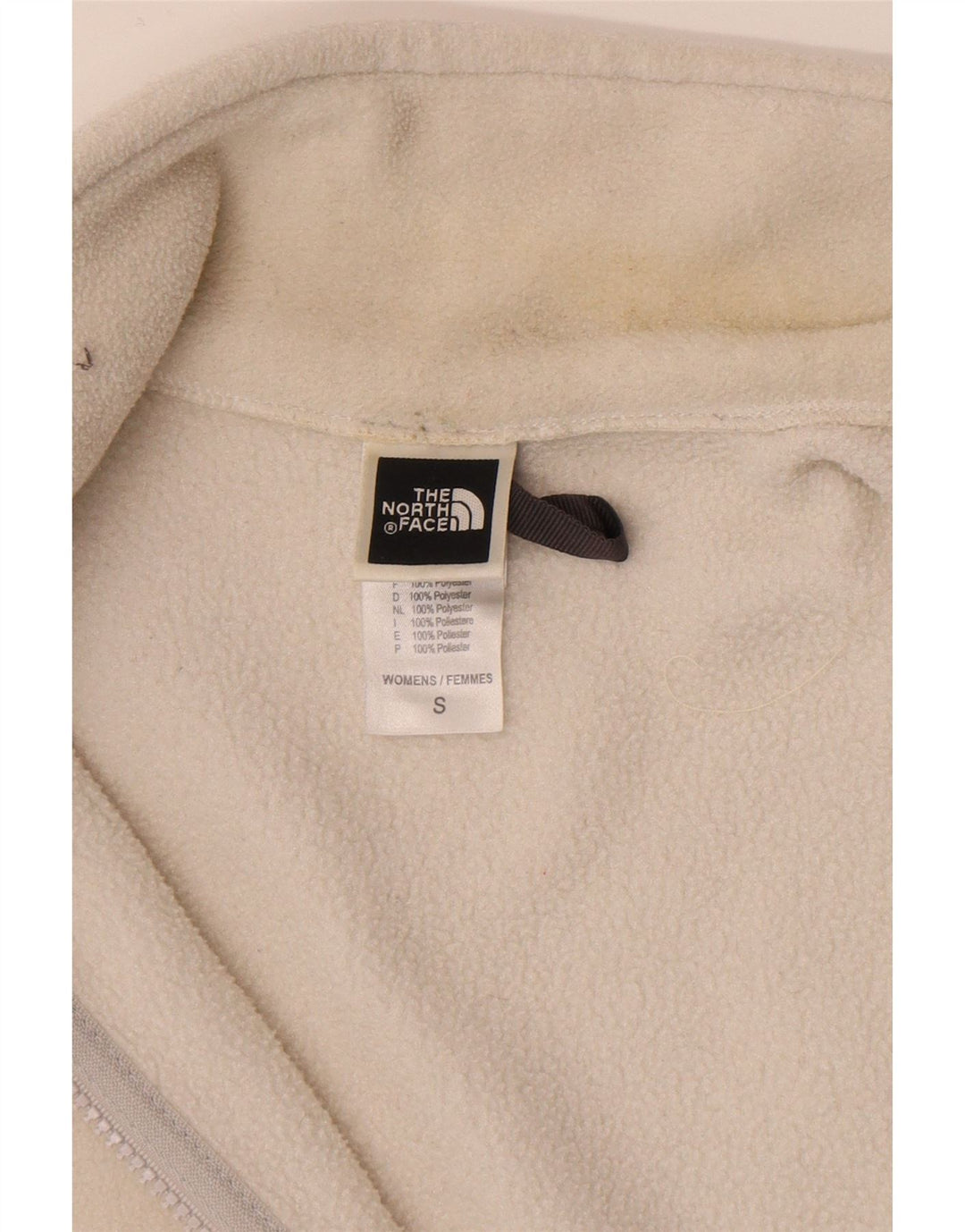 The North Face Dame Oversized Fleece Gilet UK 10 Small White Polyester