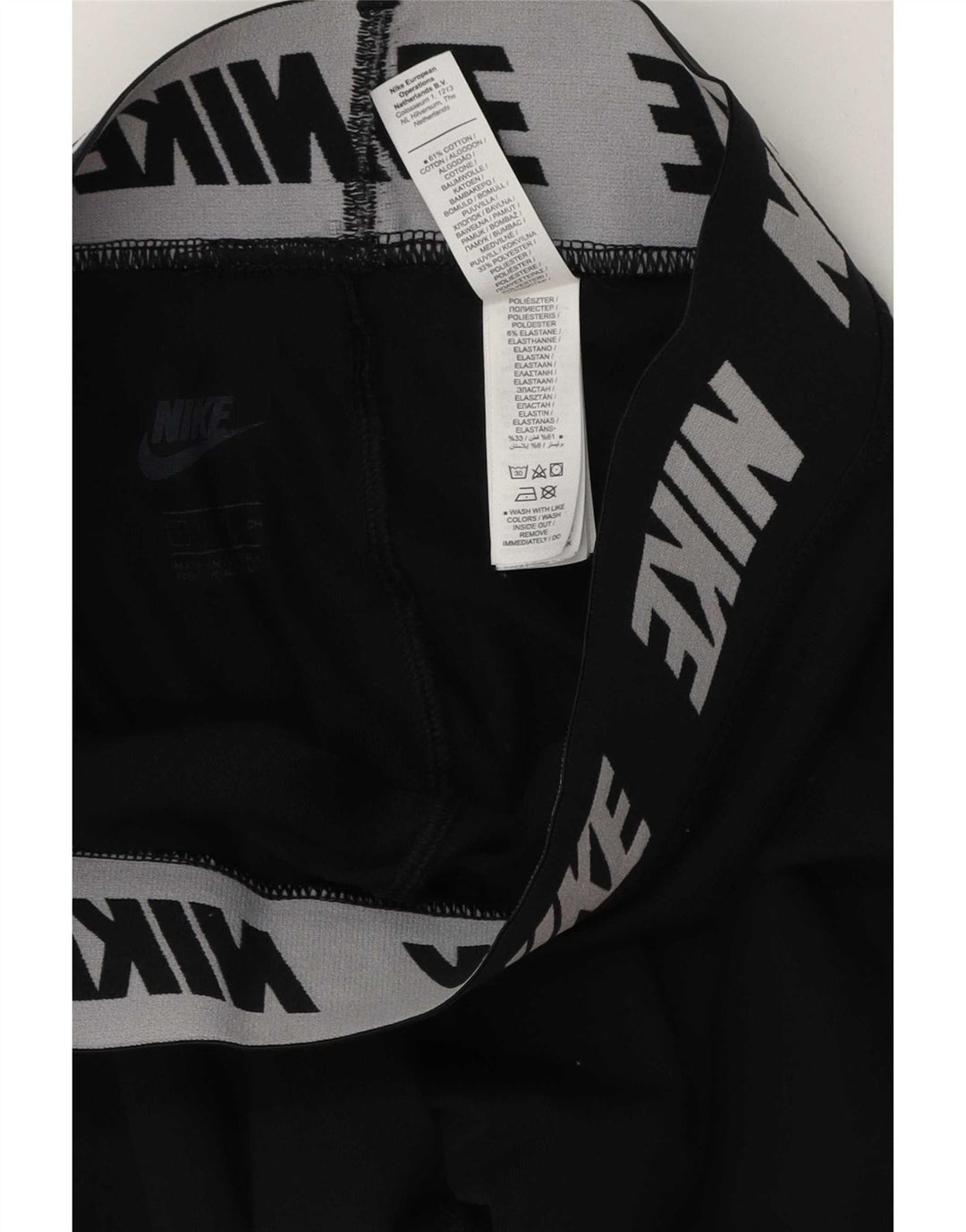 Nike Dame Grafiske Leggings UK 8 Small Black Bomuld