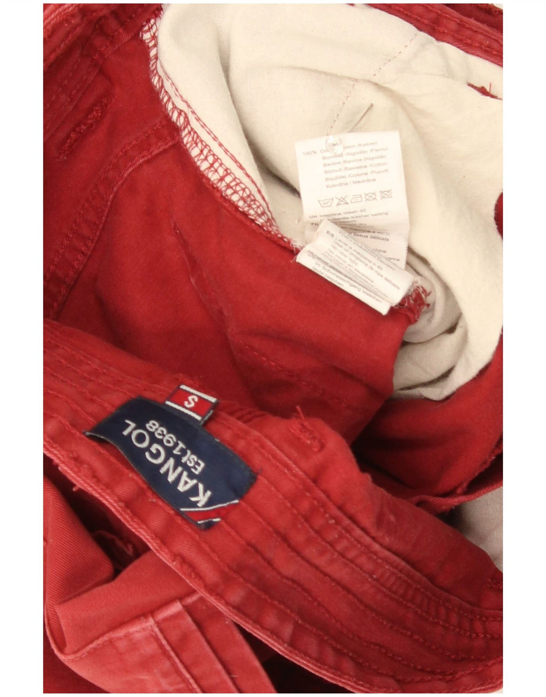 Kangol Herre Chino Shorts Små W29 Rød Bomuld