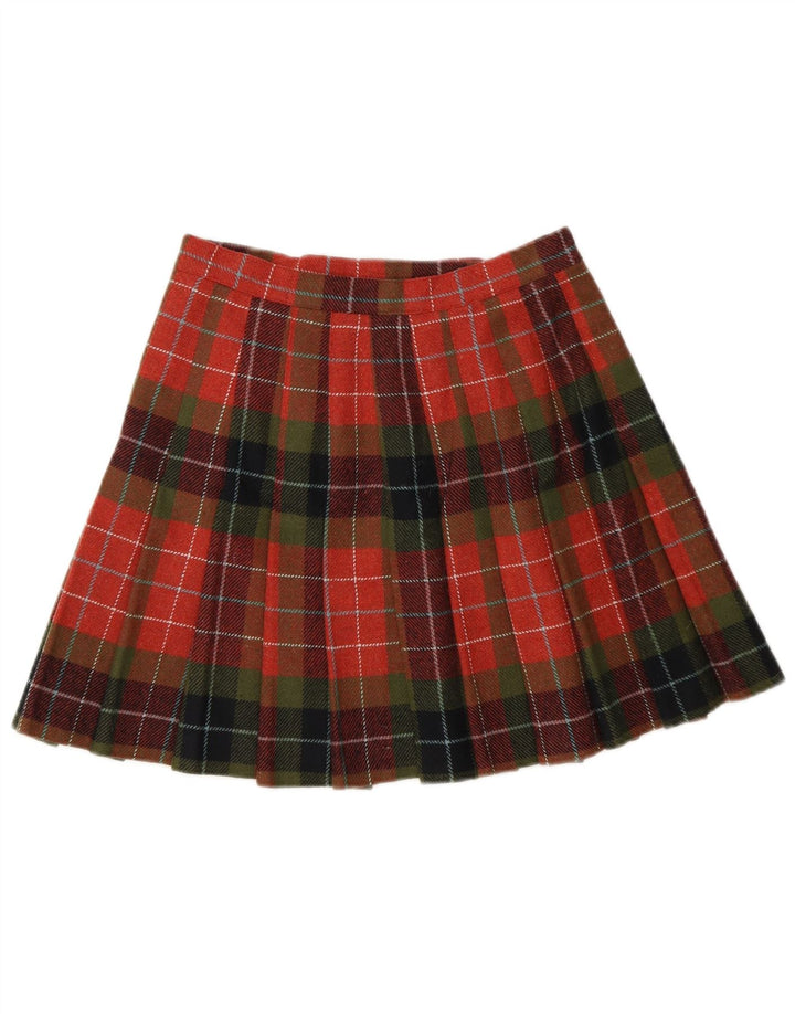 Stefanel Dame Mini Wrap Nederdel IT 40 Small W26 rødternet polyester