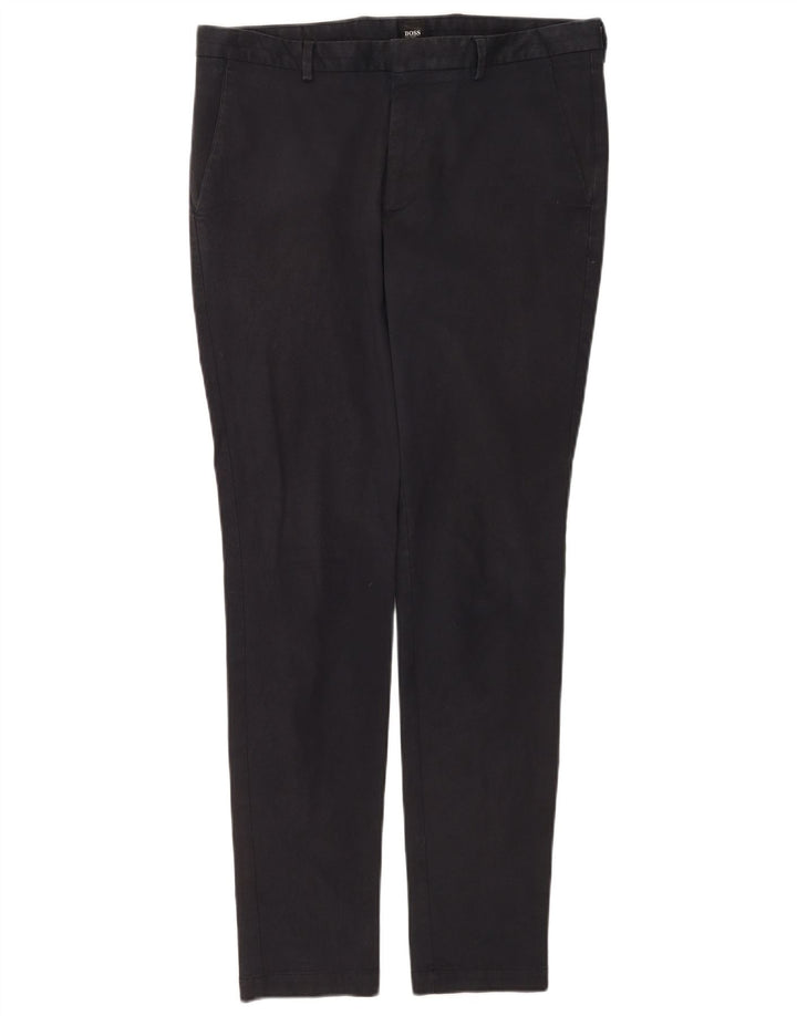 Hugo Boss Herre Stretch Slim Chino Bukser W32 L32 Sort