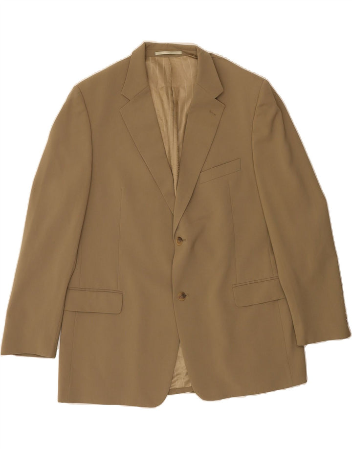 DOUGLAS Mens 2 Button Blazer Jacket UK 46 3XL Beige Polyester Vintage Douglas and Second-Hand Douglas from Messina Hembry 