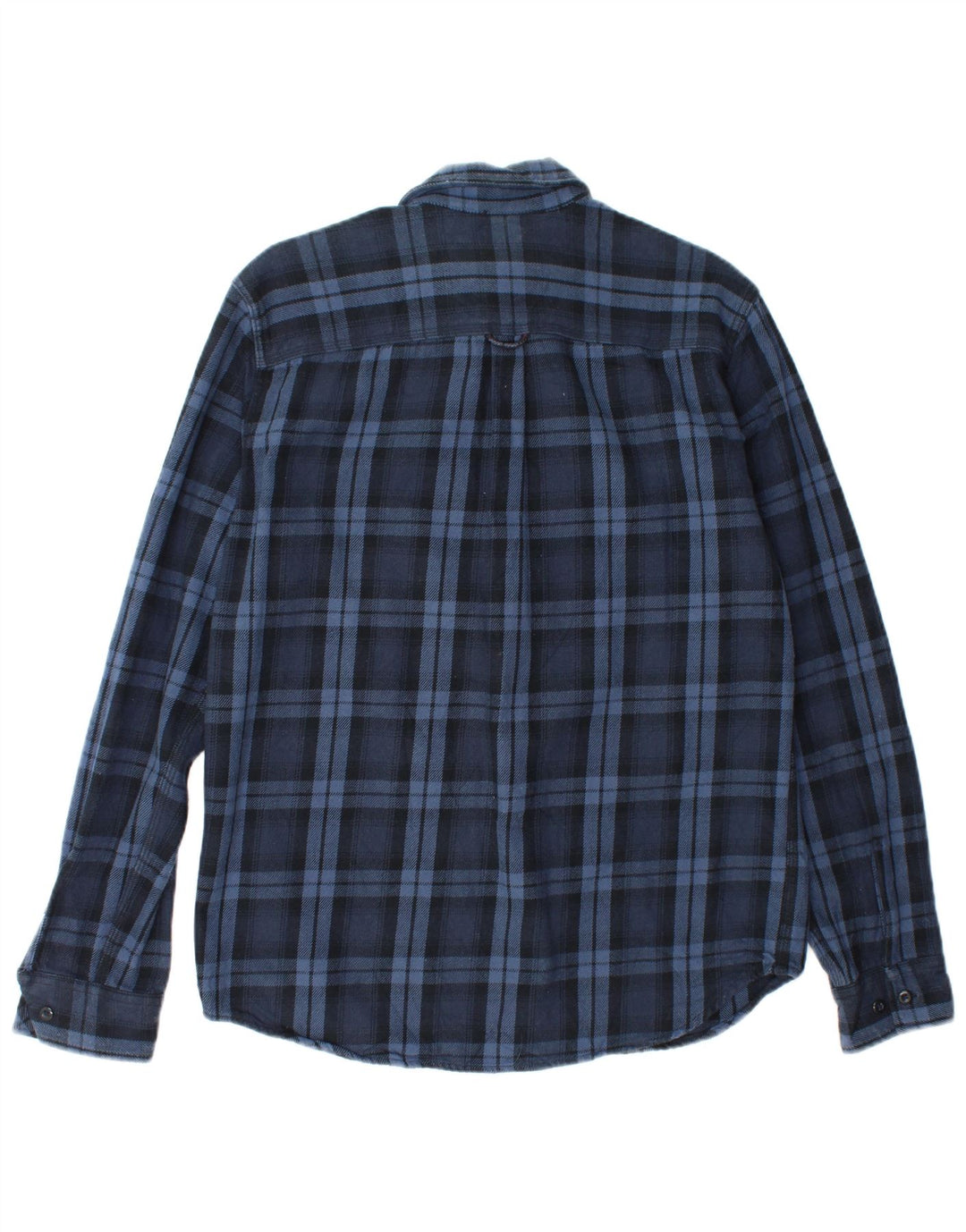 Jack & Jones herre flannelskjorte stor blå ternet bomuld