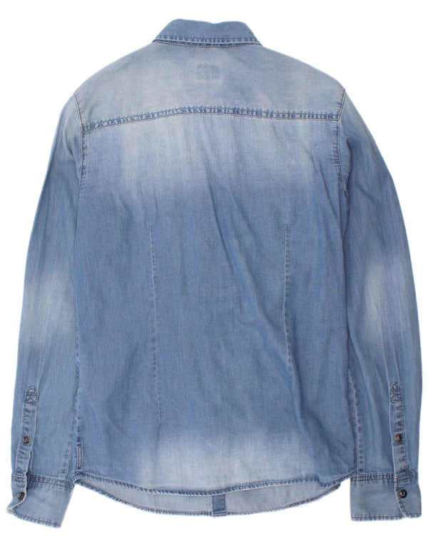 Armani Junior Drenge Denimskjorte 13-14 år Blå Bomuld