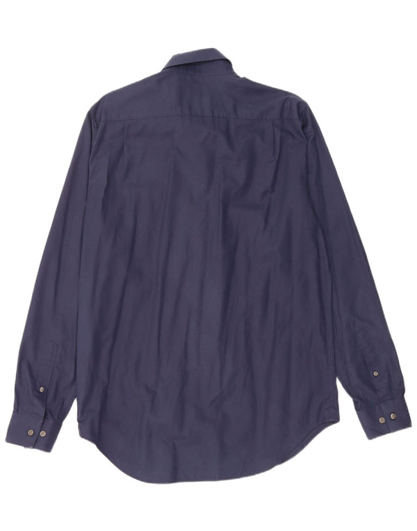 Lacoste Herre Regular Fit Skjorte Størrelse 40 15 1/2 Medium Navyblå Bomuld