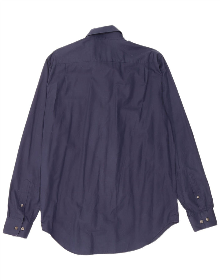 Lacoste Herre Regular Fit Skjorte Størrelse 40 15 1/2 Medium Navyblå Bomuld