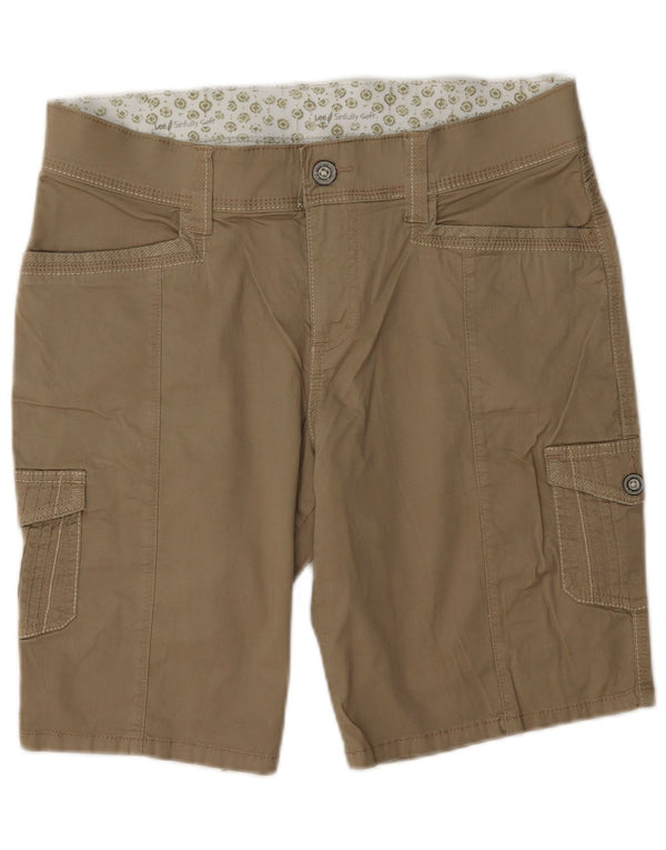 Lee Womens Cargo Shorts US 10 Large W32 Beige Bomuld