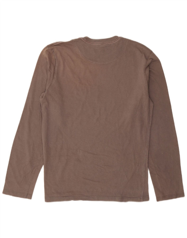 CALVIN KLEIN JEANS Mens Graphic Top Long Sleeve Medium Grey