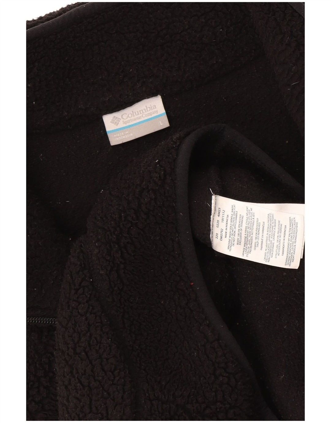 Columbia Herre Fleecejakke UK 40 Stor Sort Polyester