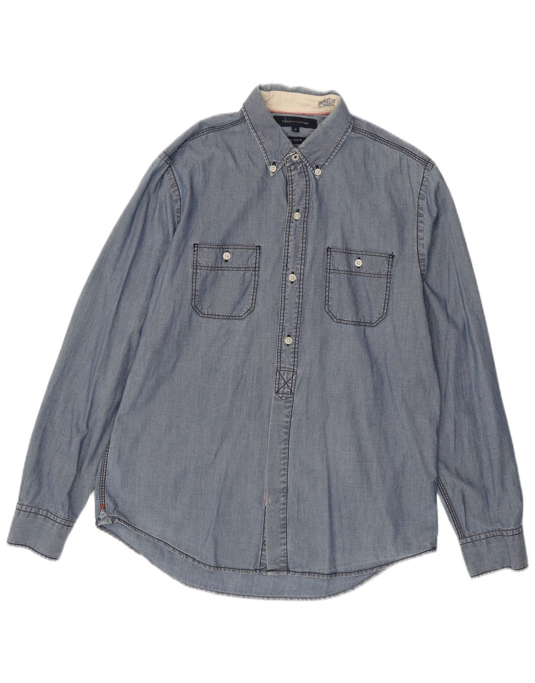 TOMMY HILFIGER Herre New York Fit skjorte Medium Blue Bomuld