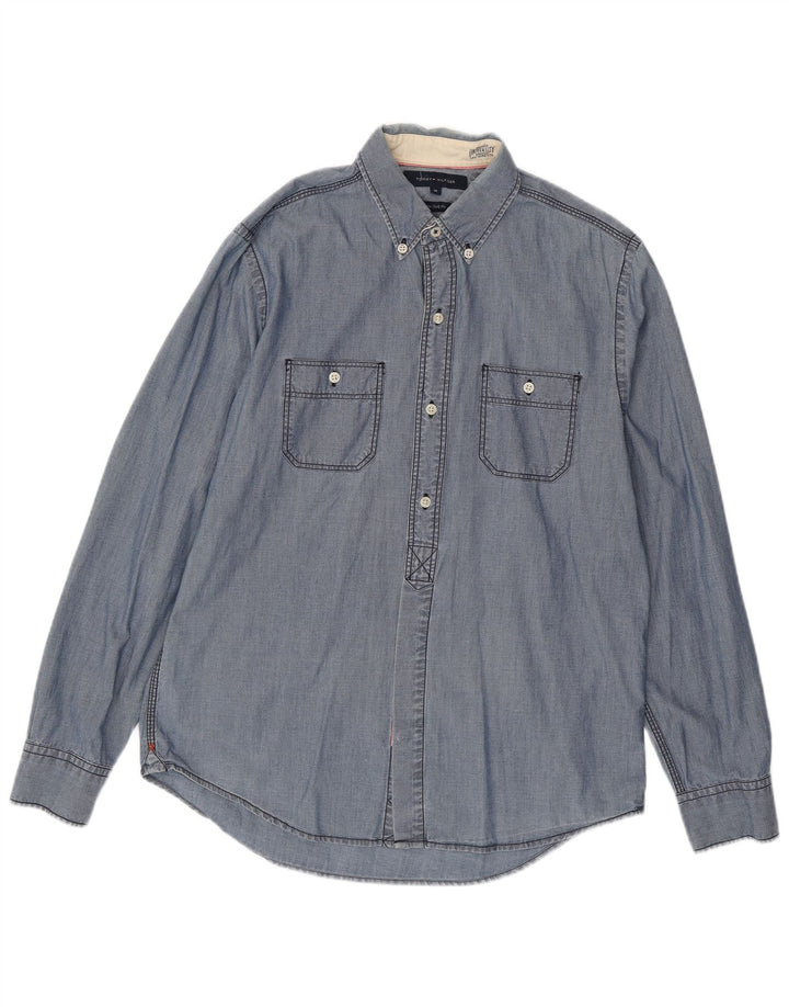 TOMMY HILFIGER Herre New York Fit skjorte Medium Blue Bomuld