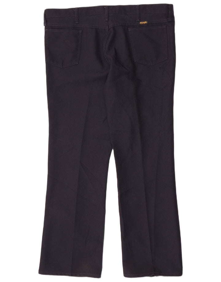 WRANGLER Straight Casual bukser til mænd W42 L30 Marineblå polyester