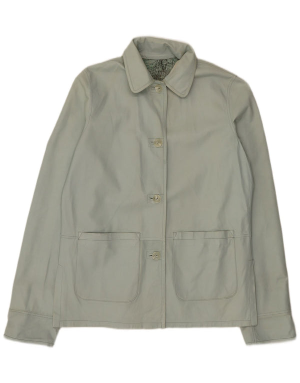 Maxime Womens Vendbar Læderjakke IT 44 Medium Grøn