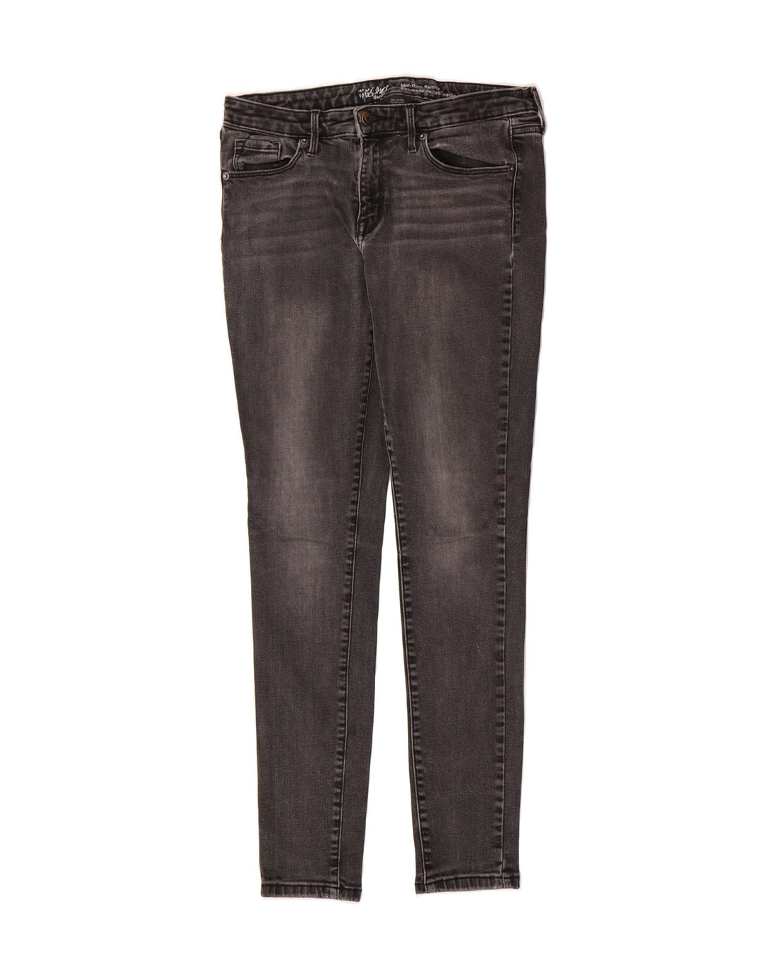 MOSSIMO Womens Stretch Mid Rise Skinny Jeans US 10 Large W30 L29 Grey Vintage Mossimo and Second-Hand Mossimo from Messina Hembry 