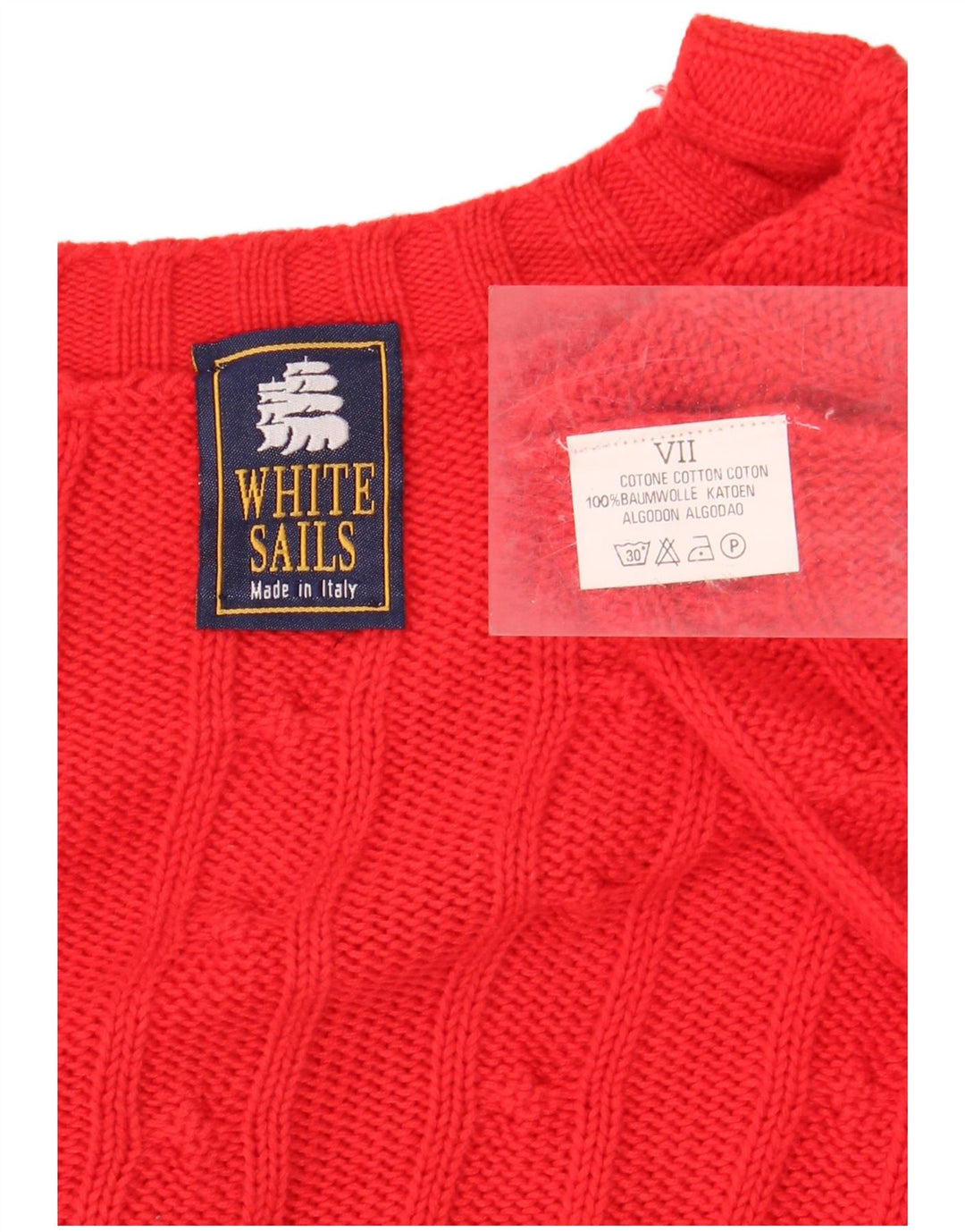 HVID SEJL Herre V-hals sweater XL Rød Bomuld