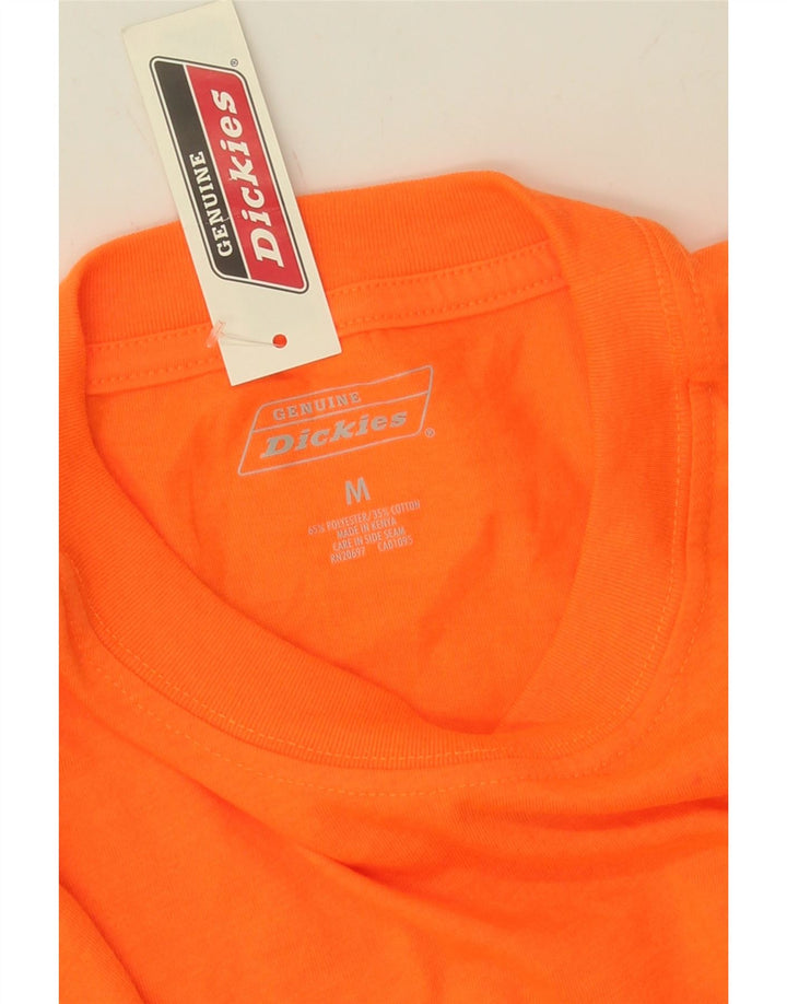 DICKIES Mens T-Shirt Top Medium Orange Polyester Vintage Dickies and Second-Hand Dickies from Messina Hembry 