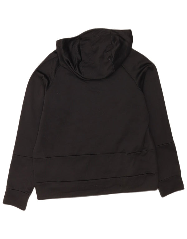 Nike piger Dri Fit grafisk hættetrøjetrøje 13-14 år XL sort polyester