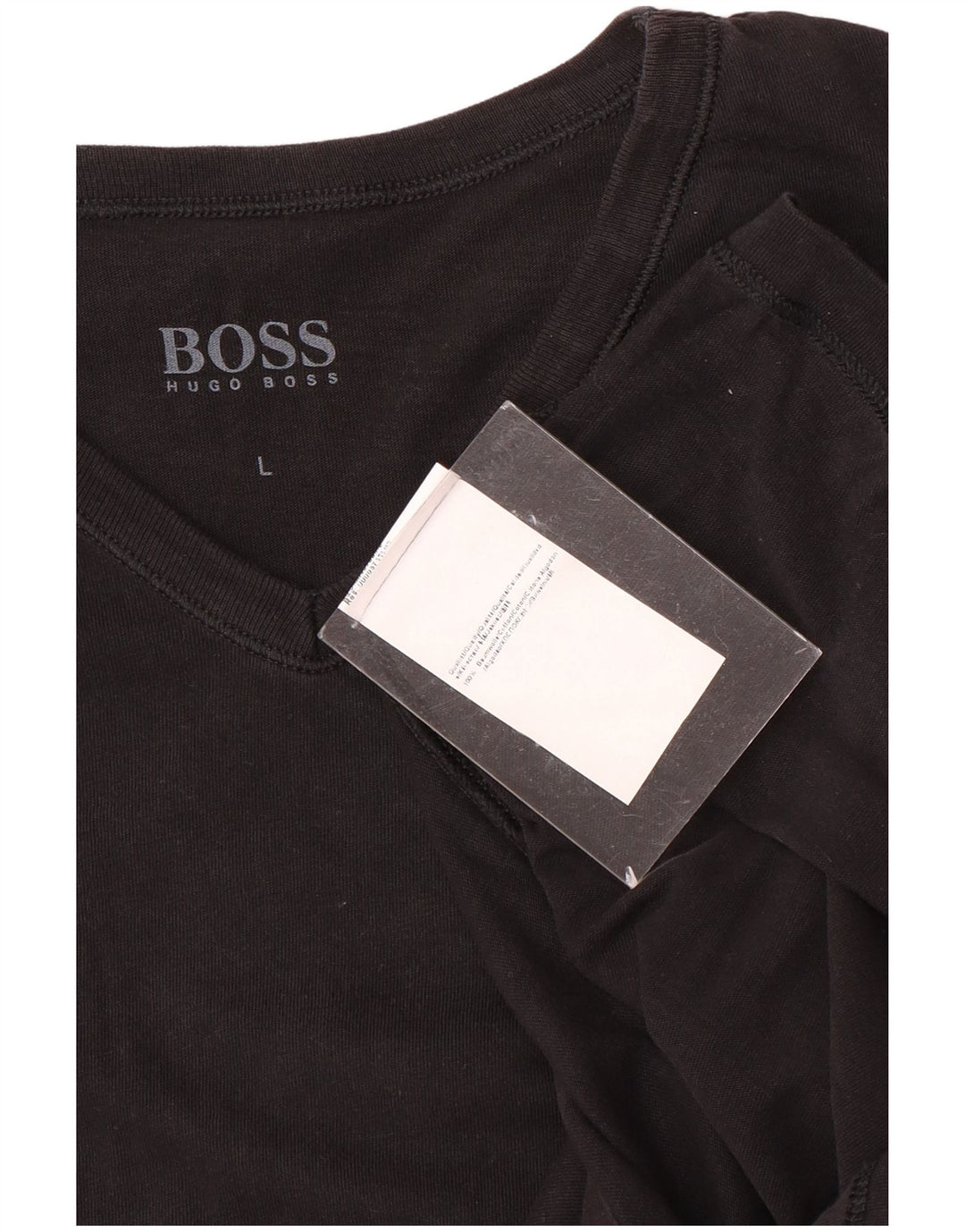 Hugo Boss Herre T-Shirt Top Stor Sort Bomuld