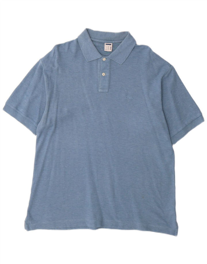 Fila Polo Shirt til mænd IT 52 Stor, blå flækket bomuld
