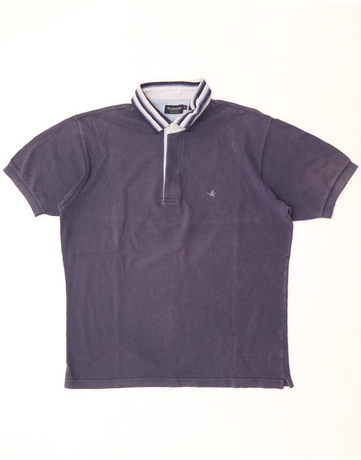 Brooksfield Polo Shirt til mænd IT 52 Stor marineblå bomuld