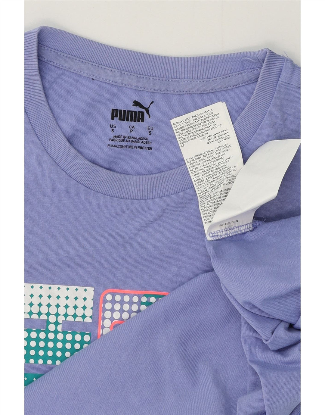 Puma Herre grafisk T-shirt Top Lille lilla bomuld