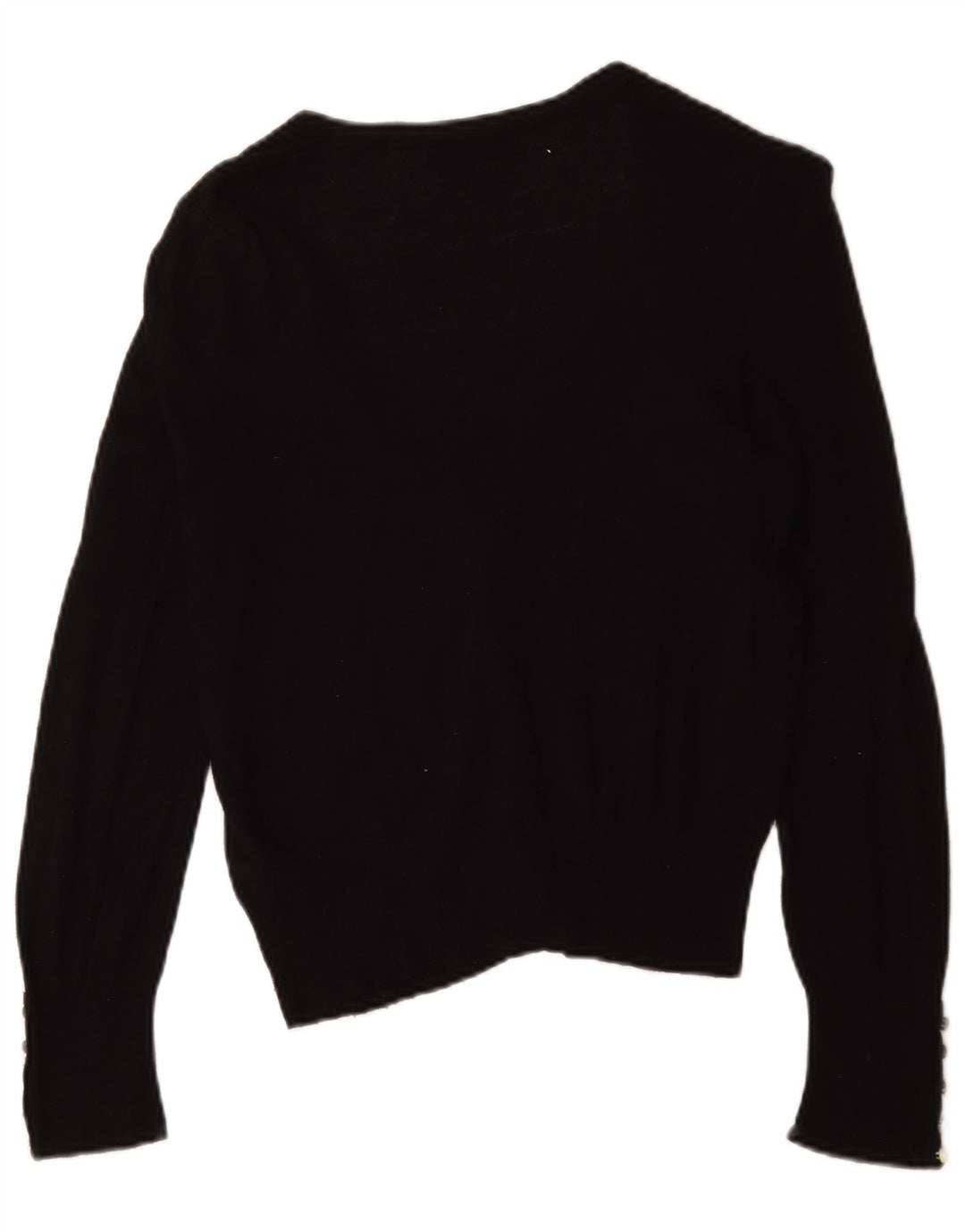 Marks & Spencer Dame Cardigan Sweater UK 12 Medium Black Viscose